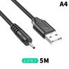 1 Pezzo Connettore Adattatore Spina AC Maschio USB a Jack DC 5.5X2.1mm 5.5X2.5mm Cavo di Alimentazione Convertitore Interfaccia Caricabatterie