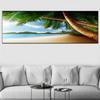 Landscape Sunset Beach Cloud Seascape Canvas Painting Tropics Palm Tree Coast Posters and Prints Wall Art Home Decor No Frame