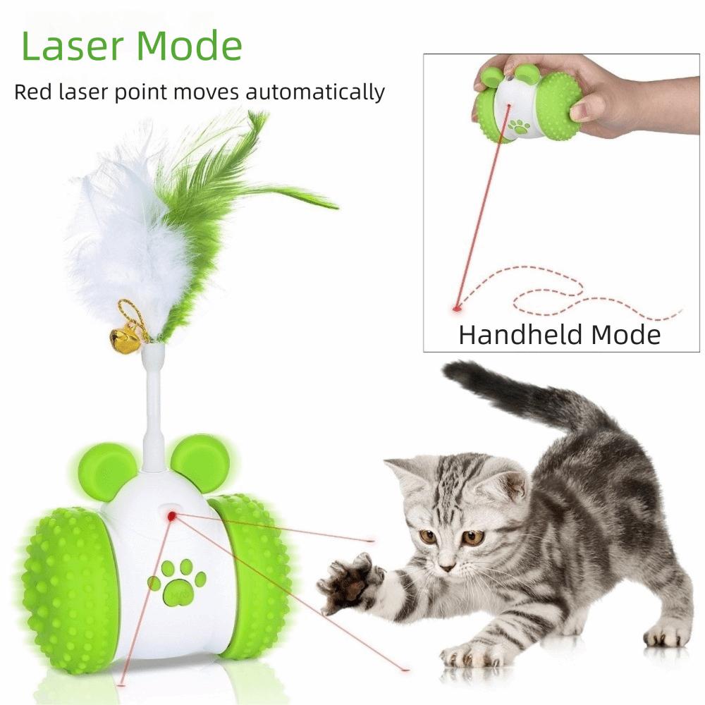2 Play Mode Automatic Mouse Car Cat Toy Infrared Laser Cat Teasing Toy  Interactive Game