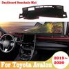 For Toyota Avalon 2019 2020 2025 2025 XX50 Car Dashboard Avoid Light Pad Instrument Platform Desk Cover Mat Carpets Accessories