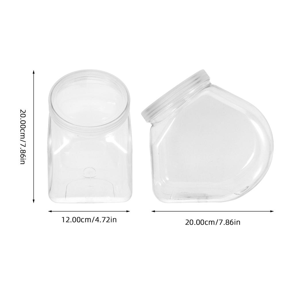 Wide Mouth Plastic Bottle Clear Reusable 2000Ml Food Grade Storage Container Transparent Liquid Storage Sealed Bottle with