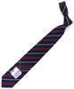 [Michiko London] Brand Necktie, Made in Japan, 100% Silk, Jacquard Weave, Regimental Stripe (Pattern A: Red)