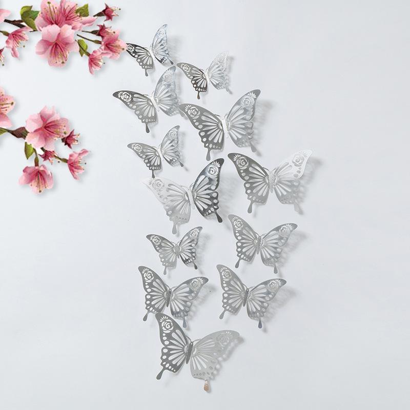 3D Butterfly Wall Stickers - High-End Single-Layer PVC Home Decoration Accessories