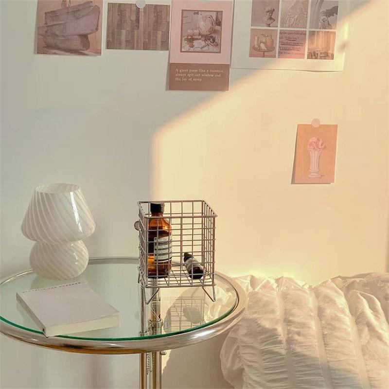 Storage Basket Stainless Steel Mesh Open Design Storage Container for Home Office Dorm Silver