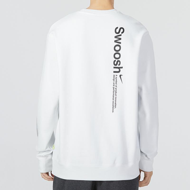 Nike Premium Fleece Crew Sweatshirt Men Tops White FB1960-121