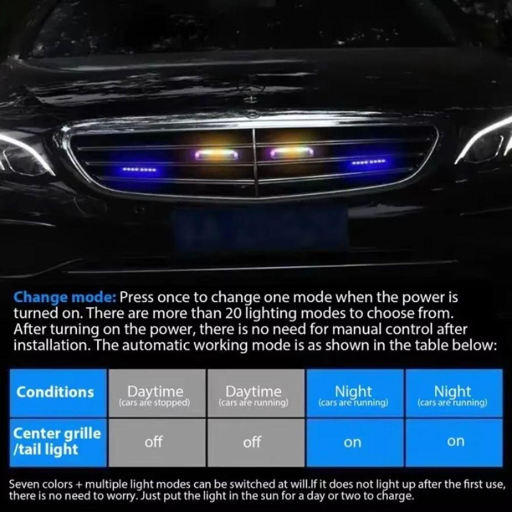 Solar Powered LED Strobe Warning Light Colorful Flashing Signal Lamp  Auto Emergency