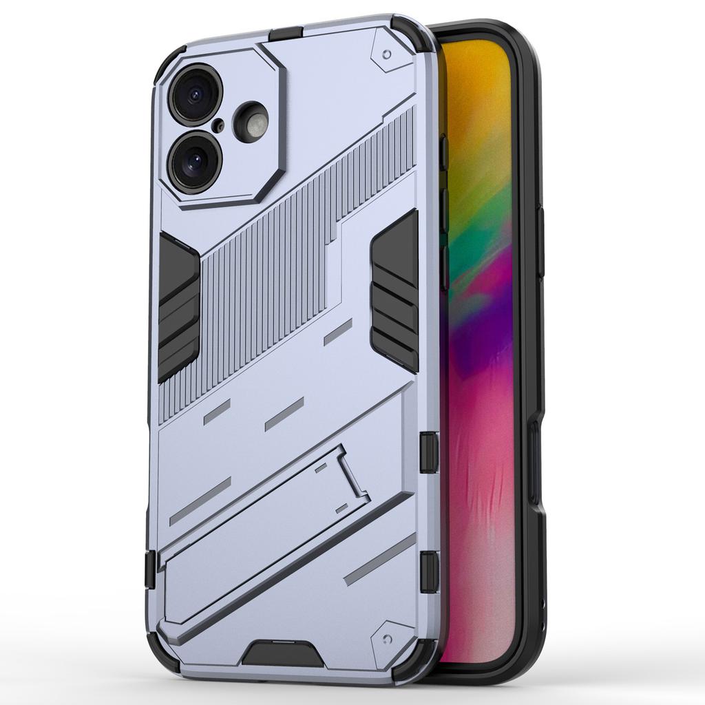 For iPhone 16 Plus Case PC+TPU Shockproof Phone Cover with Kickstand
