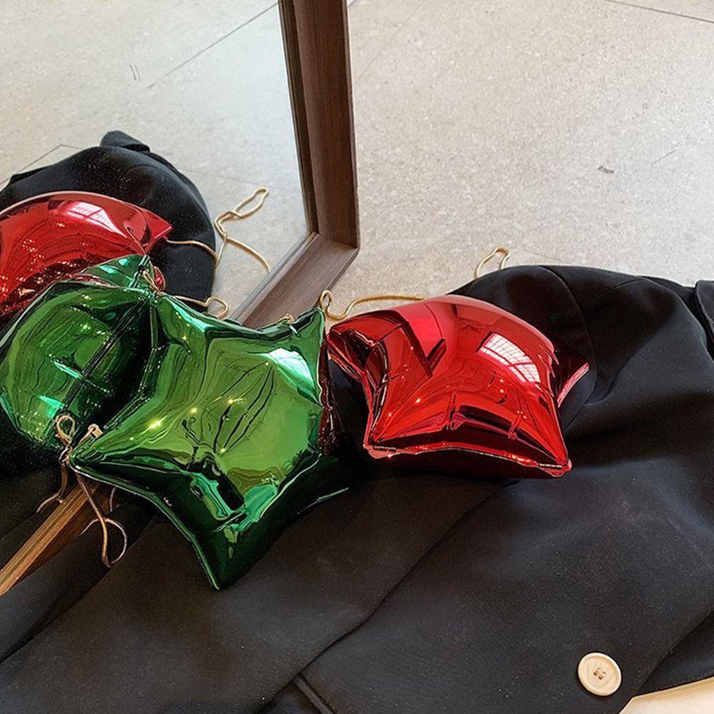 Korean Style Banquet Chain Bag Silver Funny Party Bag Retro Bright Star Shoulder Bag Gift