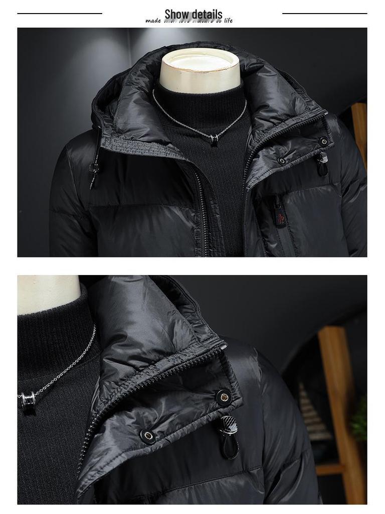 2025 Trendy European Men's Slim Fit Hooded Down Jacket