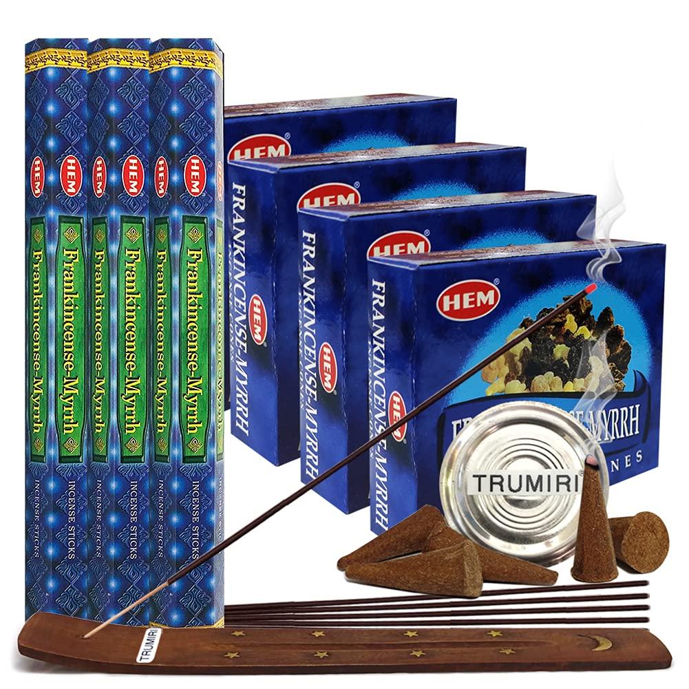 Благовония TRUMIRI Ладан и Мирра, палочки и конусы