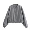 Foreign trade Europe, America, spring and autumn casual versatile long-sleeved single-breasted soft pilot short jacket