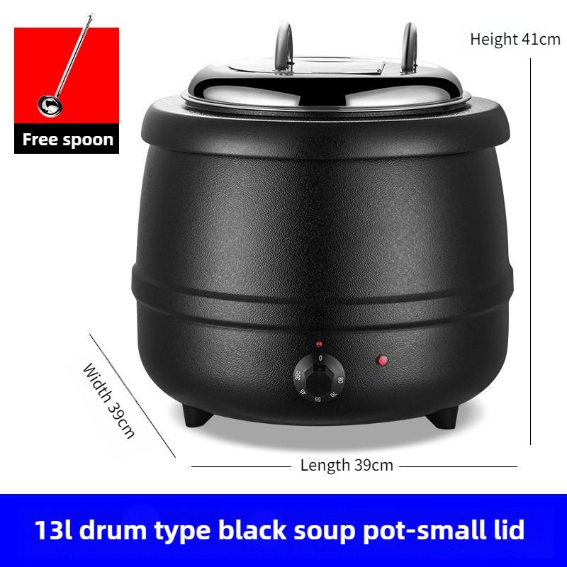 10L/13L Large Capacity Electronic Warm Soup Pot Restaurant Insulated Stainless Steel Buffet Stove Electric Heating Soup Stove