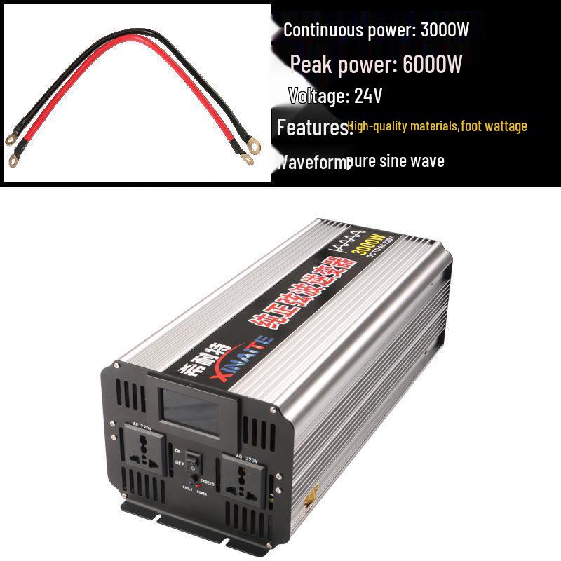 Pure Sine Wave Inverter 3000W/2000W/1000W, 12V/24V/48V to 220V for Car and Home Use
