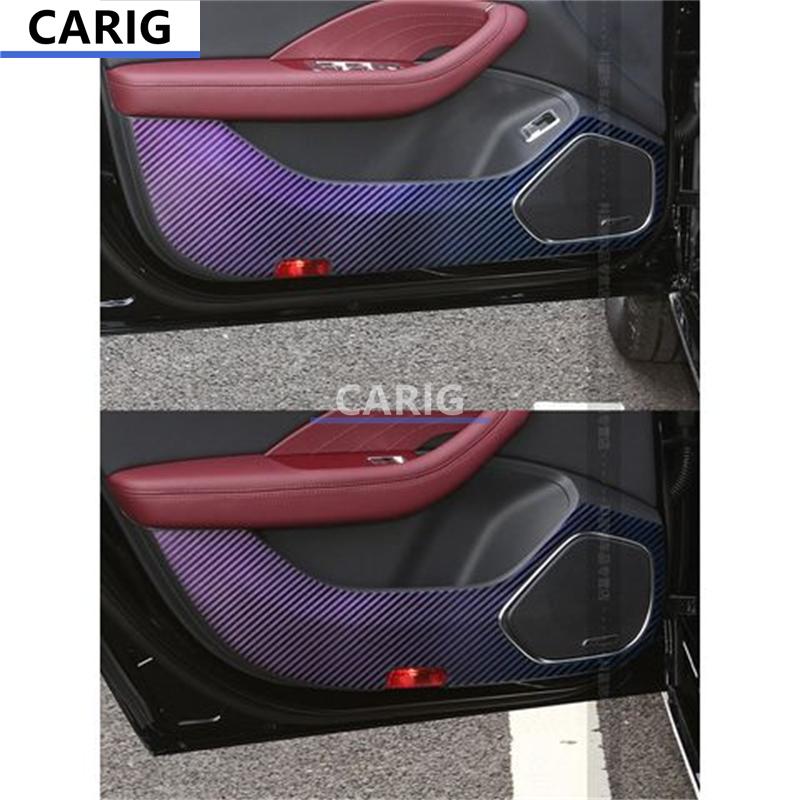 For HONGQI H5 Door Anti-kick Sticker Modified Carbon Fiber Pattern Interior Car Film Accessories Modification