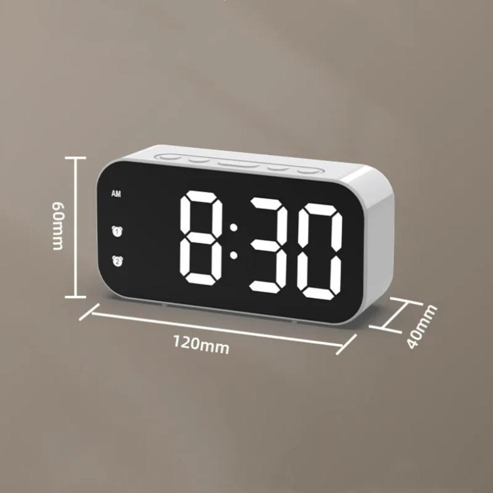 Brightness Adjustment Electronic Alarm Clock 12/24H Table Clock New Digital Clock