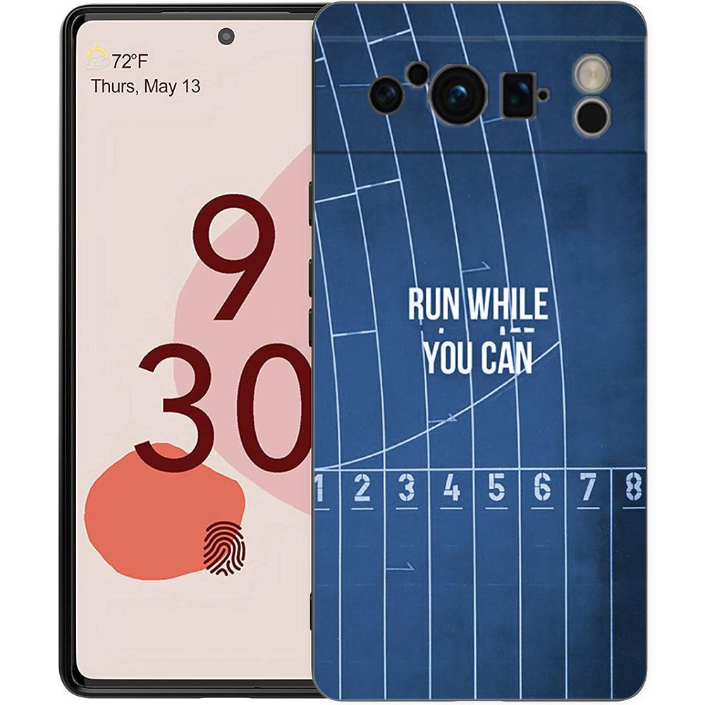 

Run marathon Running Phone Case For Google Pixel 10 9 8 7 Pro 9A 8A 7A 6A 6 Pro XL Soft TPU Bumper Black Cover Pixel 6 Pro
