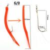 6Pcs CodfishFishing Eel Tube Jig Bait Shank Offset Hook Barbed Octopus Hook