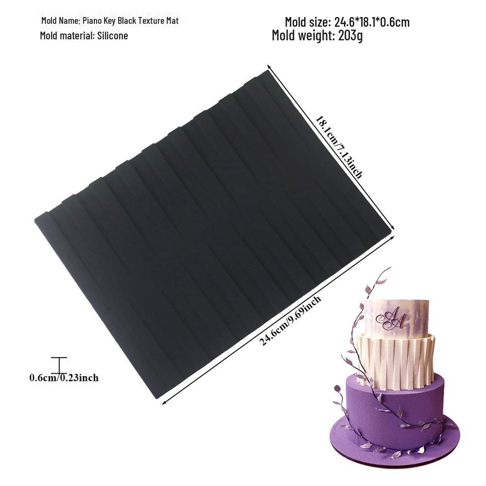 Silicone Mousse Swiss Roll Texture Pad - Tree Bark Lace Fondant Mat for Western Pastry Baking