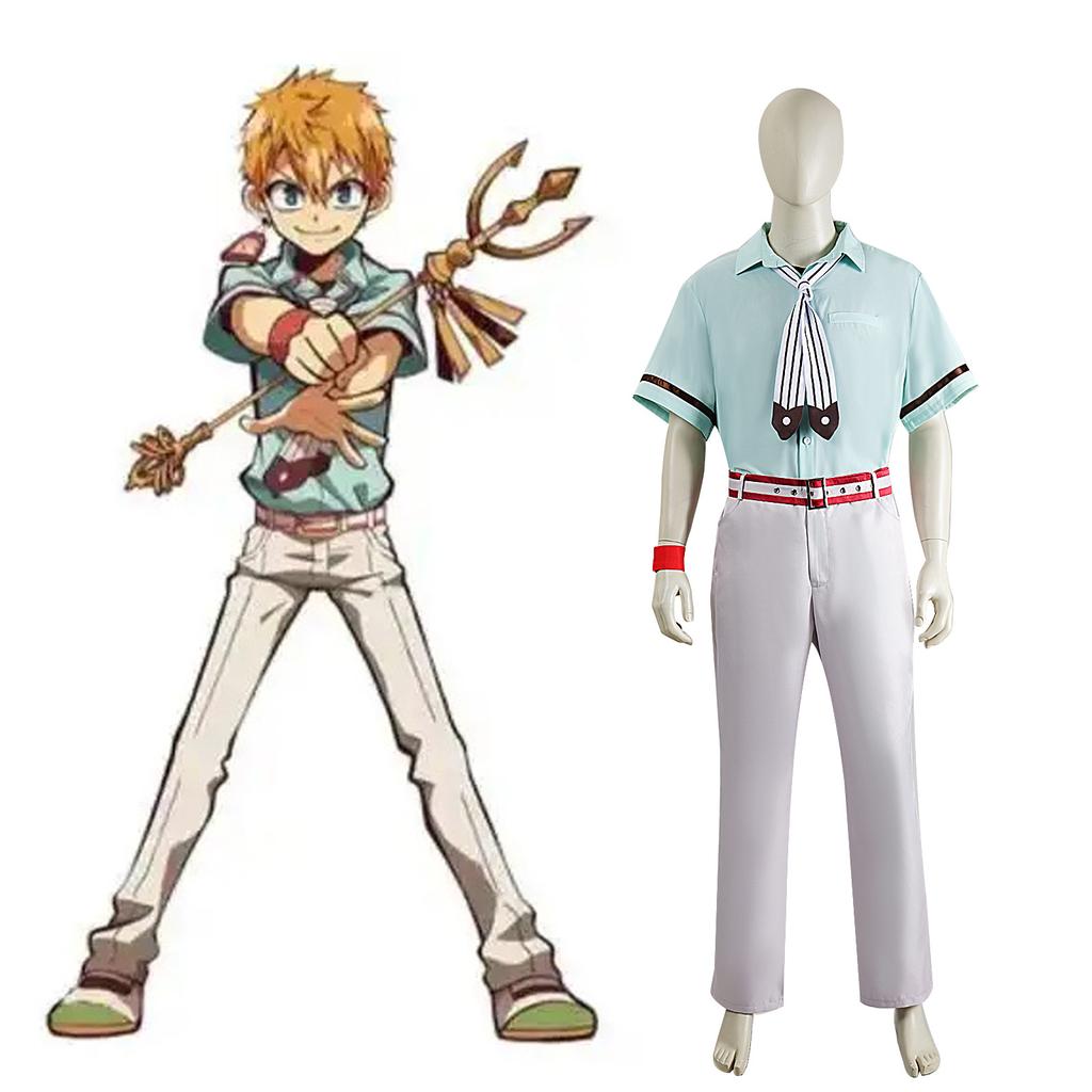 Toilet-bound Hanako-kun Minamoto Kou School Uniform Cosplay Costume, Anime Daily Wear Outfit, Halloween Convention
