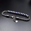 Noter Stainless Steel Braelet Men Adjustable Chain Link Braclet Homme 6mm Natural Sodalite Onyx Tiger Eyes Braslet Pulsera Gift