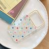 Colorful Polka Dots Are Suitable for Apple 17promax Mobile Phone Case Iphone16 Anti-drop 15 Transparent 14 Soft 13 Contrasting Colors
