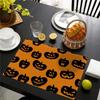 6PC Halloween Pumpkin Black Cat Placemats Festival Kitchen  Linen Dinning Table Mats Bowl Coffee Cup Pads Mats Home Decor