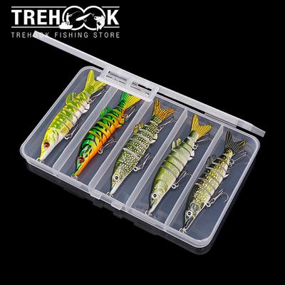 5pcs Pike Wobblers Set Of Lures For Pike Fishing 10cm 8.7g Sinking Jointed Bait Swimbait Crankbaits Fishing Tackle Box