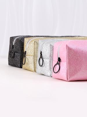 Glitter Delicate Pencil Case Portable Monochrome Pencil Case School Office Supplies Back-to-school Gifts Trousse Pencil Case