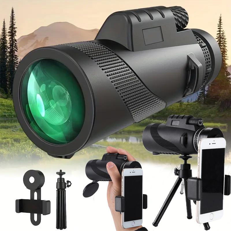 10x40mm HD Adult Monocular Telescope - Clear Long-Distance Observation With Lens Suitable For Outdoor Camping Hiking Adventure