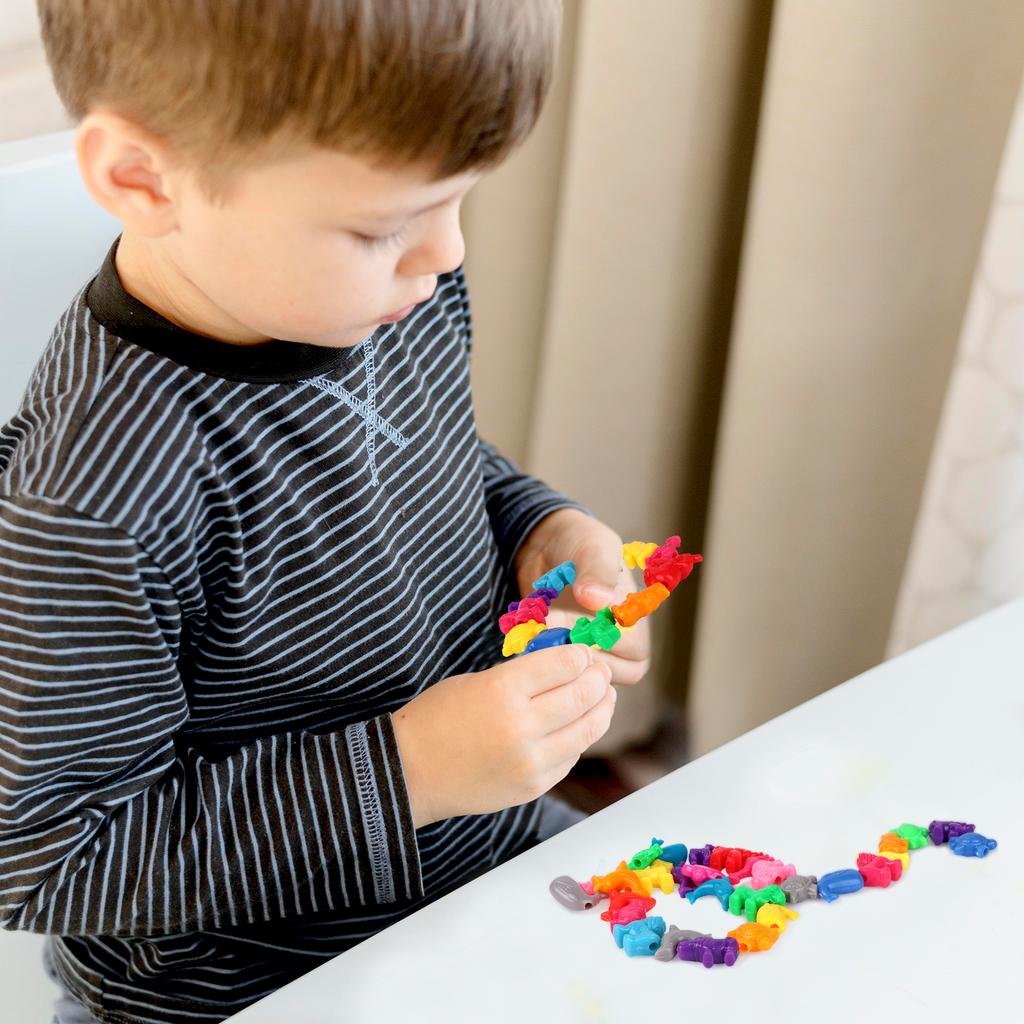 800 Pcs Animal Shaped Beads Animal Plastic Beads Colorful Marine And Jungle Animal Beads Zoo Animal Design Plastic Craft Beads F