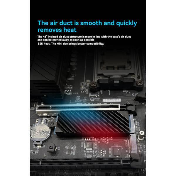 Black Aluminum SSD Heatsink for M.2 2280 Drives