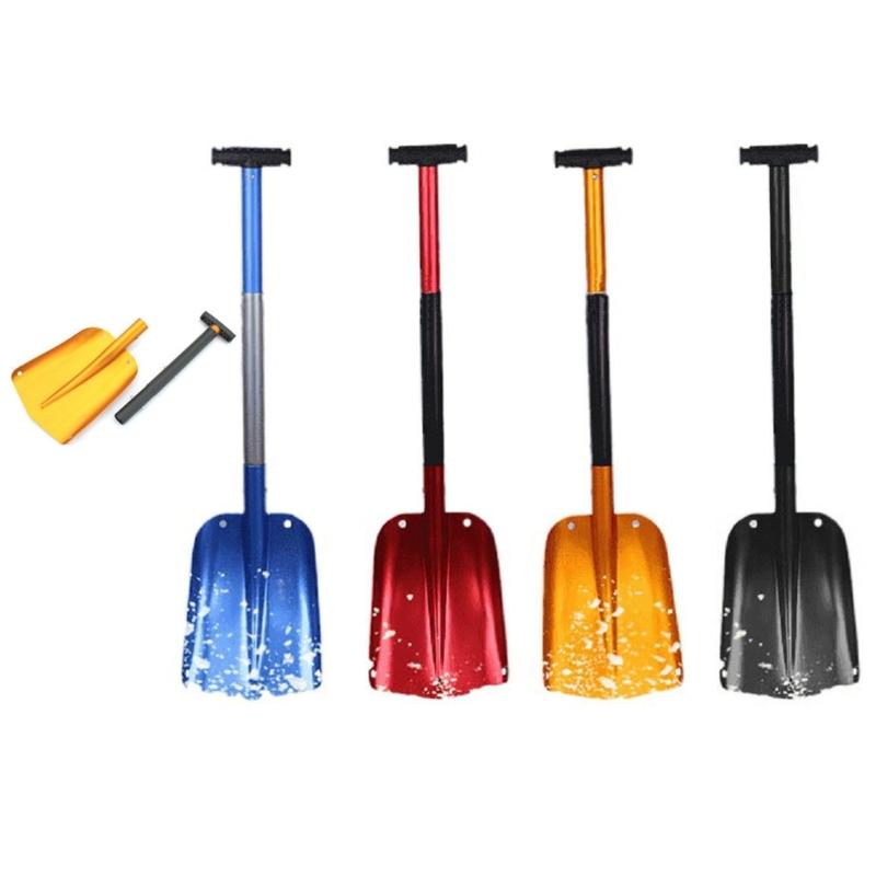 Collapsible Snow Shovel Aluminum Lightweight Snow Removal Tool Retractable 24.8'' to 32'' Snow Shovel