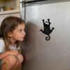 Süßer Schwarzer Katzenmagnet Kühlschrankmagnet Cartoon "Halt durch, Kühlschrankkatze" Aufkleber Haken Für Po Memo Kühlschrank DIY Dekor