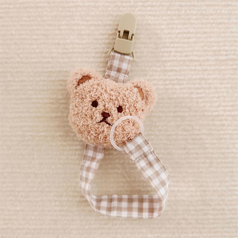 Cadena para Chupete de Bebé Oso de Dibujos Animados Anti-Pérdida Correa para Chupete Encantador Mordedor y Soporte para Chupete Cordón Cinturón Anti-caída