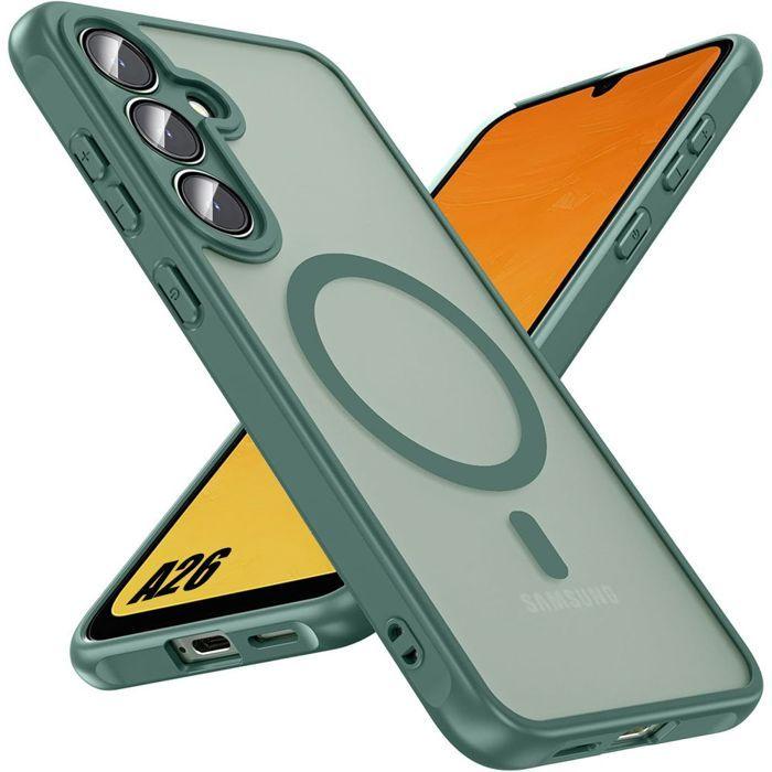 Coque de protection - BOOLING - Samsung Galaxy A26 5G - Vert Nuit - Antichoc - Protection Caméra