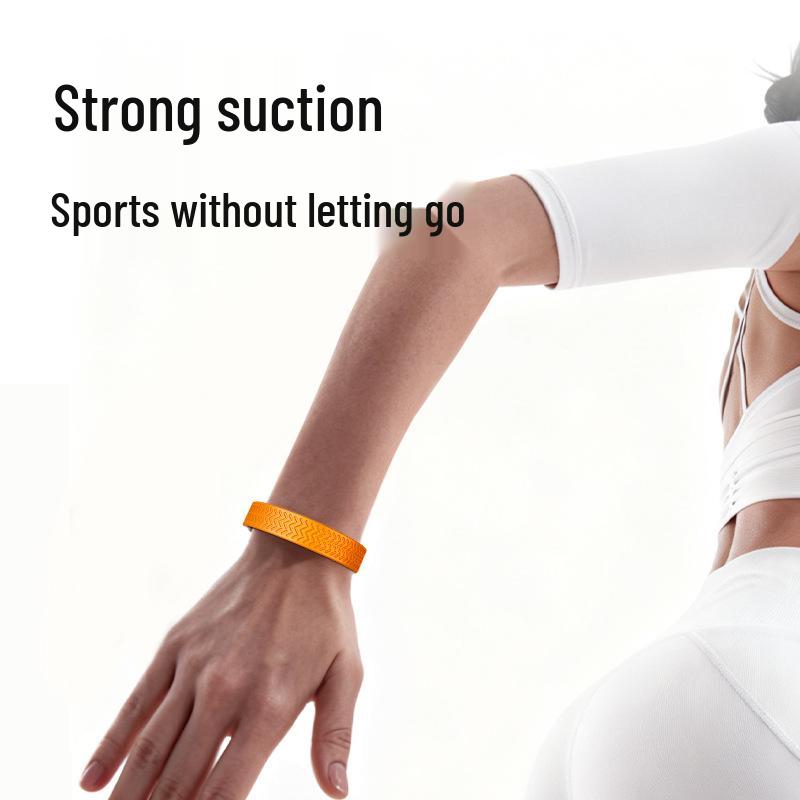 Anti-Static Negative Ion Silicone and Metal Magnet Bracelet Pendant