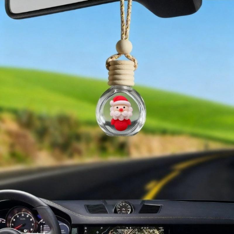 

Car Vent Empty Fragrance Bottle - Christmas Themed Ornament (Classic Santa with Beard)