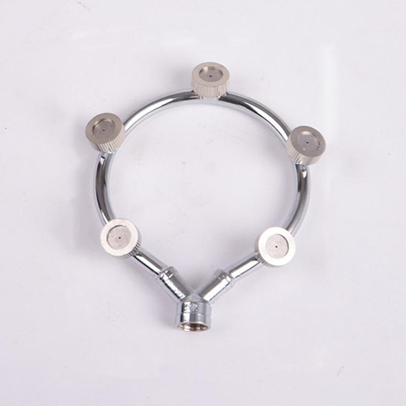 New Type Garden Water Mist Mobile Spray Stainless Steel Multi Head Round Atomizing Nozzle Annular Sprayer Garden Spray