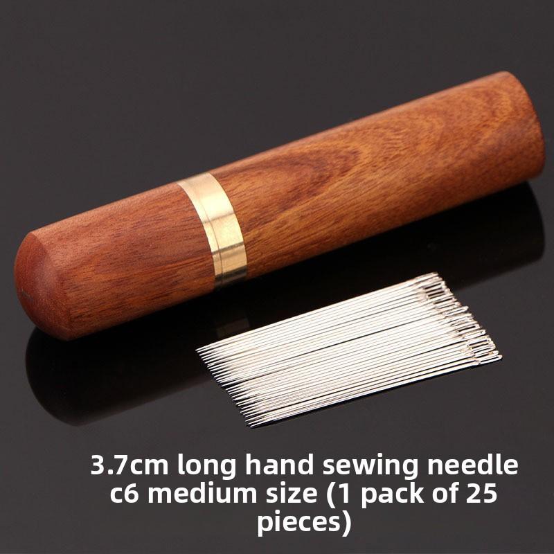 Ebenholz-Röhre Großes Loch Spitze Nähnadel für Handnähen, Handgefertigte Stickerei für Quilts, Stahlnadel