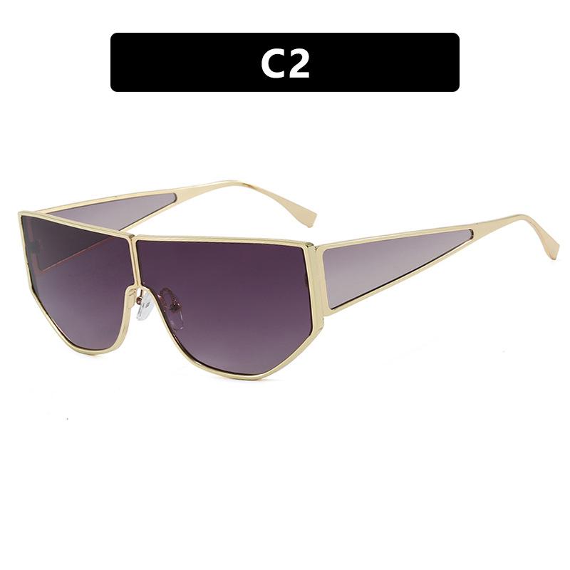 

Flat Top Irregular Sunglasses Women For Men Vintage Luxury Brand Designer Sun Glasses Punk Popular Sexy Oversized Eye Glasses серый