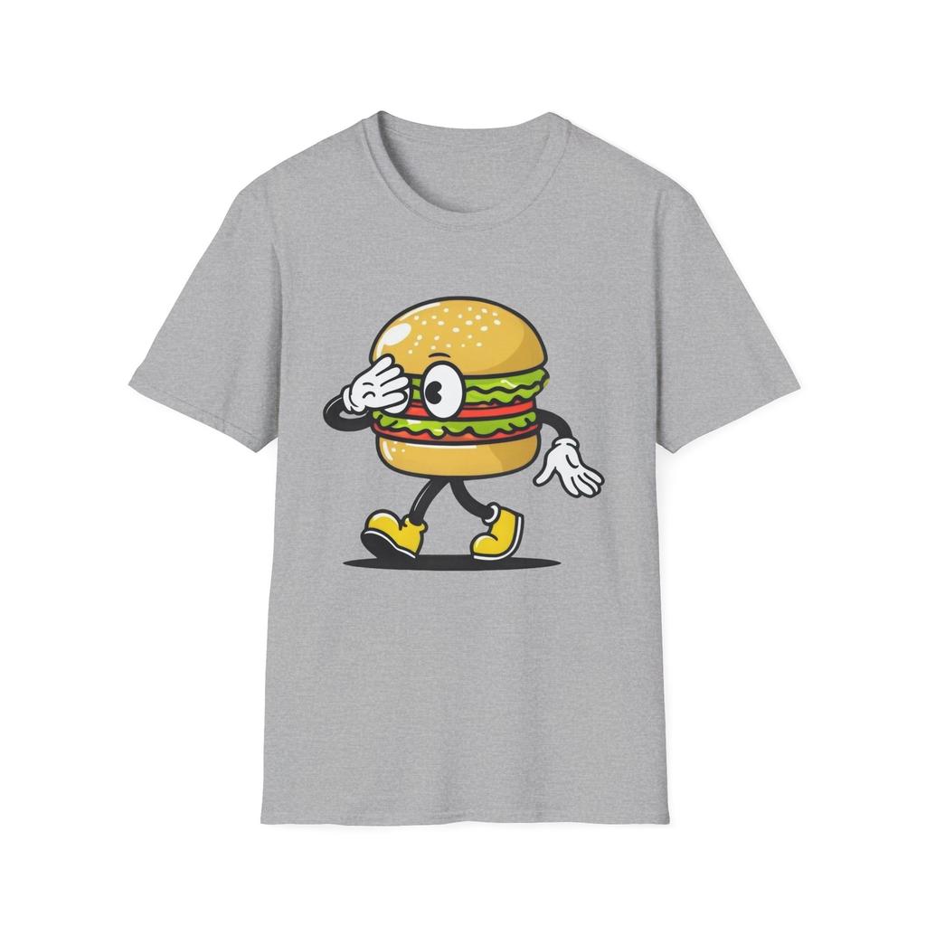 Playful Hamburger T-Shirt Fast Food Shirt Fun Foodie Apparel Gift Burger Lovers