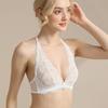 French Lace Front Bralette With Backless Design Wirefree Soft Cup Full Bust Comfort