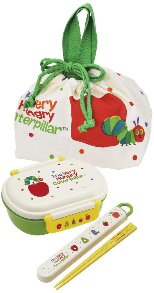 Skater Lunch Box Drawstring Bag with Made in The Very Hungry KB7 Children's Gusset, Kids, Japan, Caterpillar, Boys, Girls,