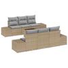 Garden Sofa Set with Cushions 8 Pcs Beige and Grey Poly Rattan