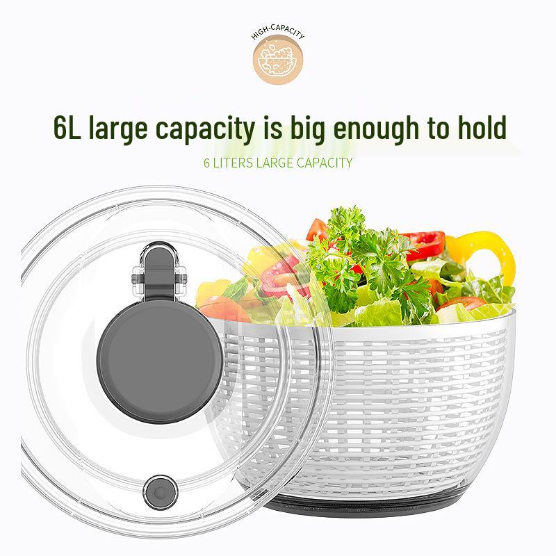 Multifunctional Press Fruit & Vegetable Dehydrator and Salad Spin Dryer Basket for Household Use