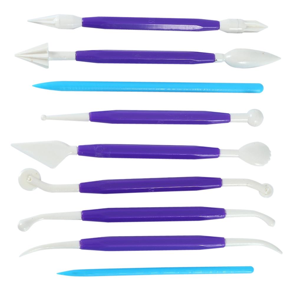 

Оптовая продажа 9 шт. DIY Двусторонние инструменты для лепки из глины, скульптуры, резьбы, для дома, DIY, пластиковые, детские