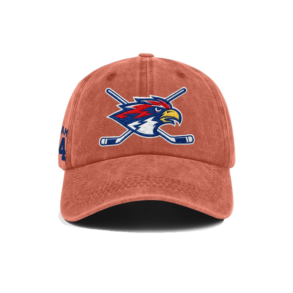 Washed Cotton Baseball Cap Soft Top Vintage Style Adjustable Back Closure Embroidered Logo Casual Outdoor Sports Hat for Daily Wear