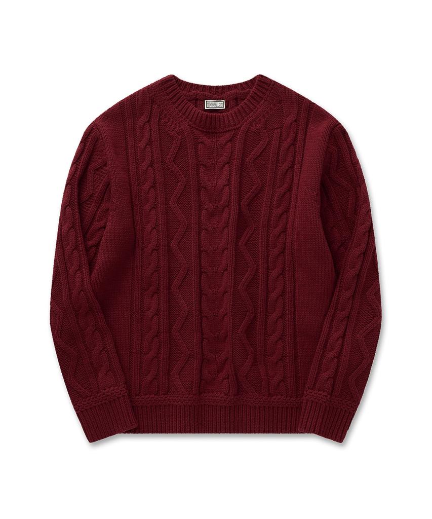 Pilpeu Cable Classic Knit 30(Deep Red)