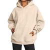 Falling Shoulder Sleeve Hooded Sweatshirt, Women's Autumn Thick Hooded Sweatshirt