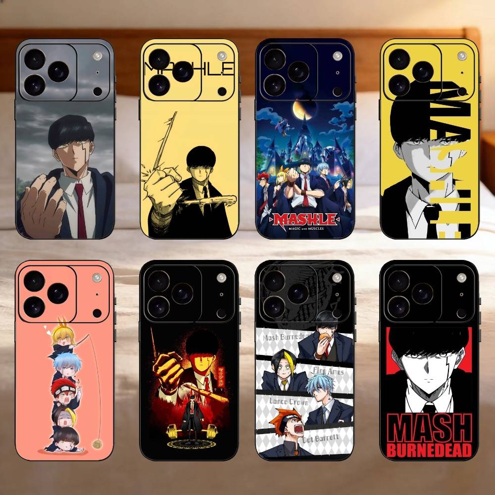 Mashle Magic And Muscles Phone Case For iPhone 17,16,15,14,13,12,11 Plus,Pro Max,SE4Soft Silicone Black Cover